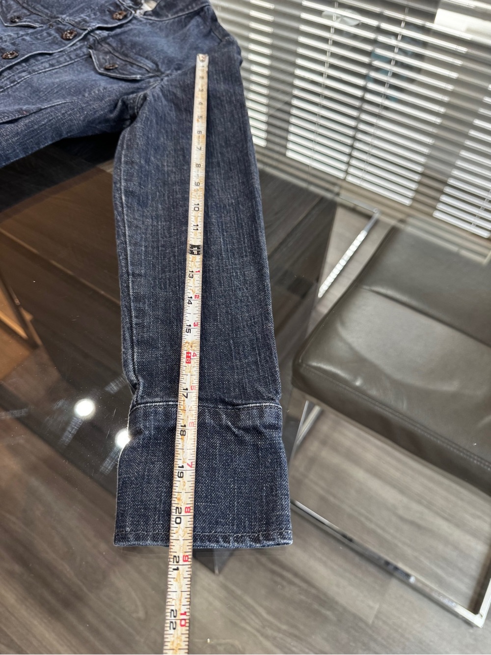 Levi’s Dark Indigo Denim Jacket - Women's Stand Collar Jean Jacket - Picture 7 of 16